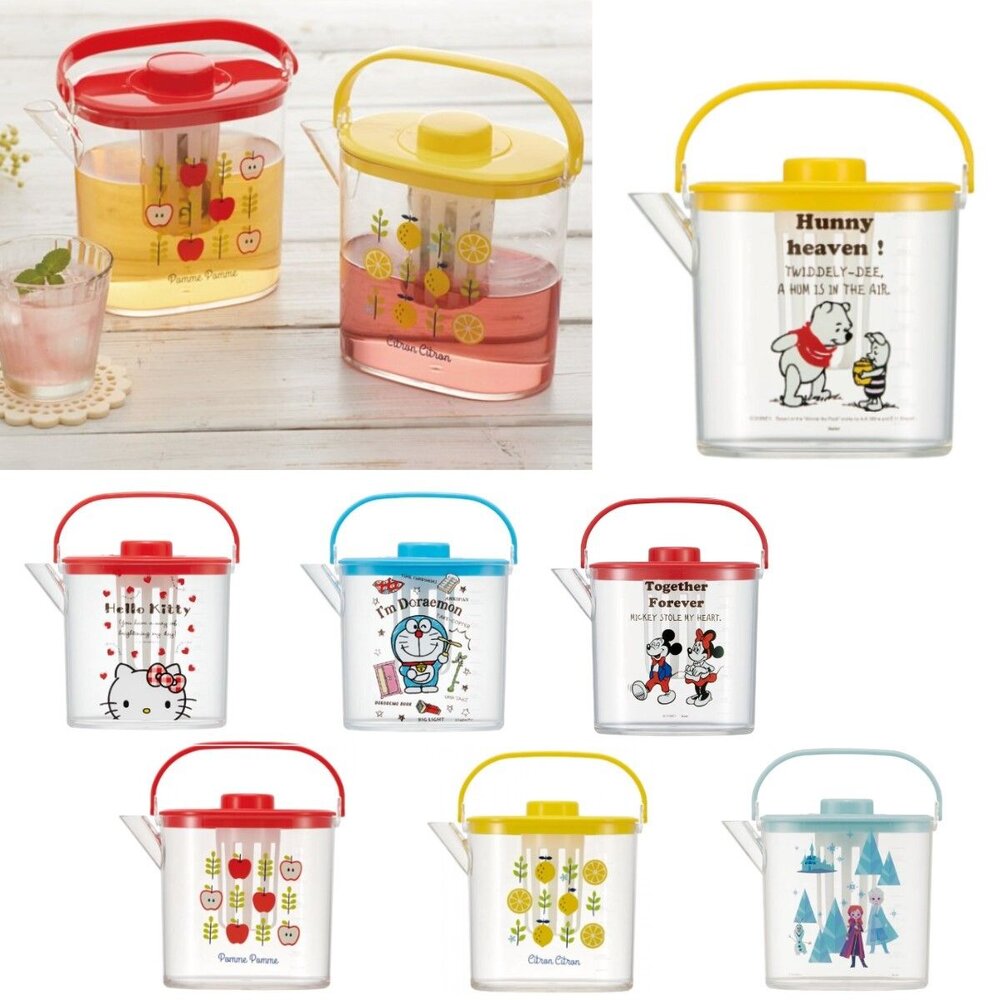 4973307487101-日本Skater x Disney   手提透明冷水壺 茶濾網與耐熱冷茶壺/冷水壺 1.2L