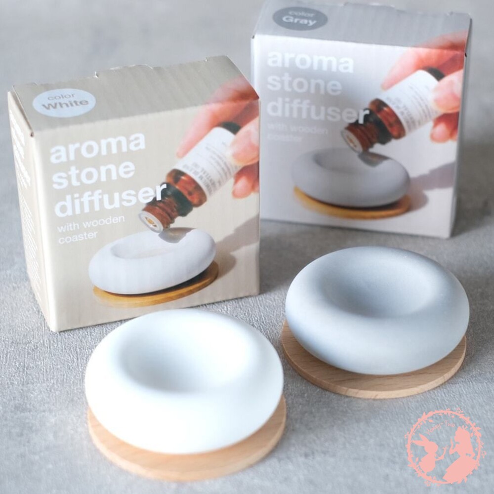 日本AromaStone精油香氛擴香石附木盤圓型精油香氛附木盤杯墊擴香陶瓷舒眠好眠舒壓