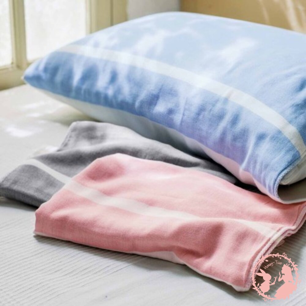 日本製今治毛巾 四層紗布透氣枕套.枕頭巾-圖片-3