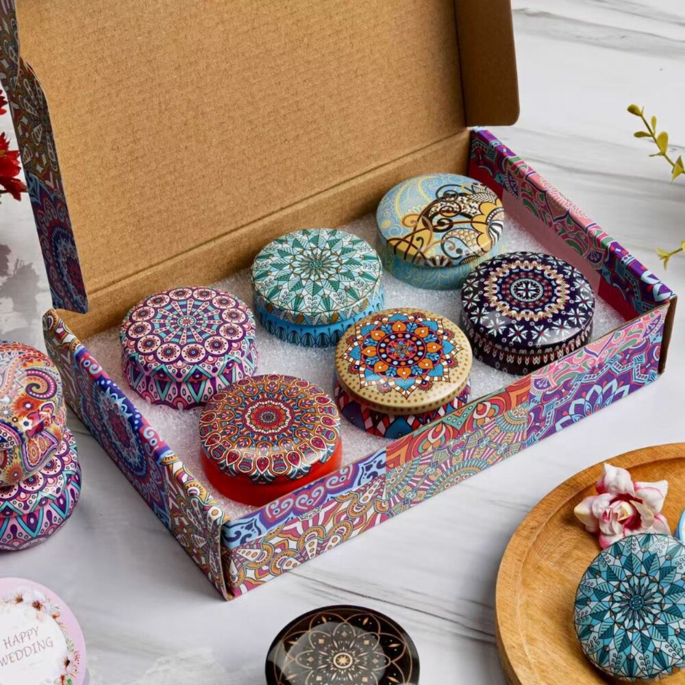 PRC-0505001-🔥現貨 小鐵盒香氛蠟燭 香氛蠟燭 乾燥花蠟燭 大豆蠟燭 香薰 芳香 靜心 冥想  調頻 情人 聖誕 禮物 天使