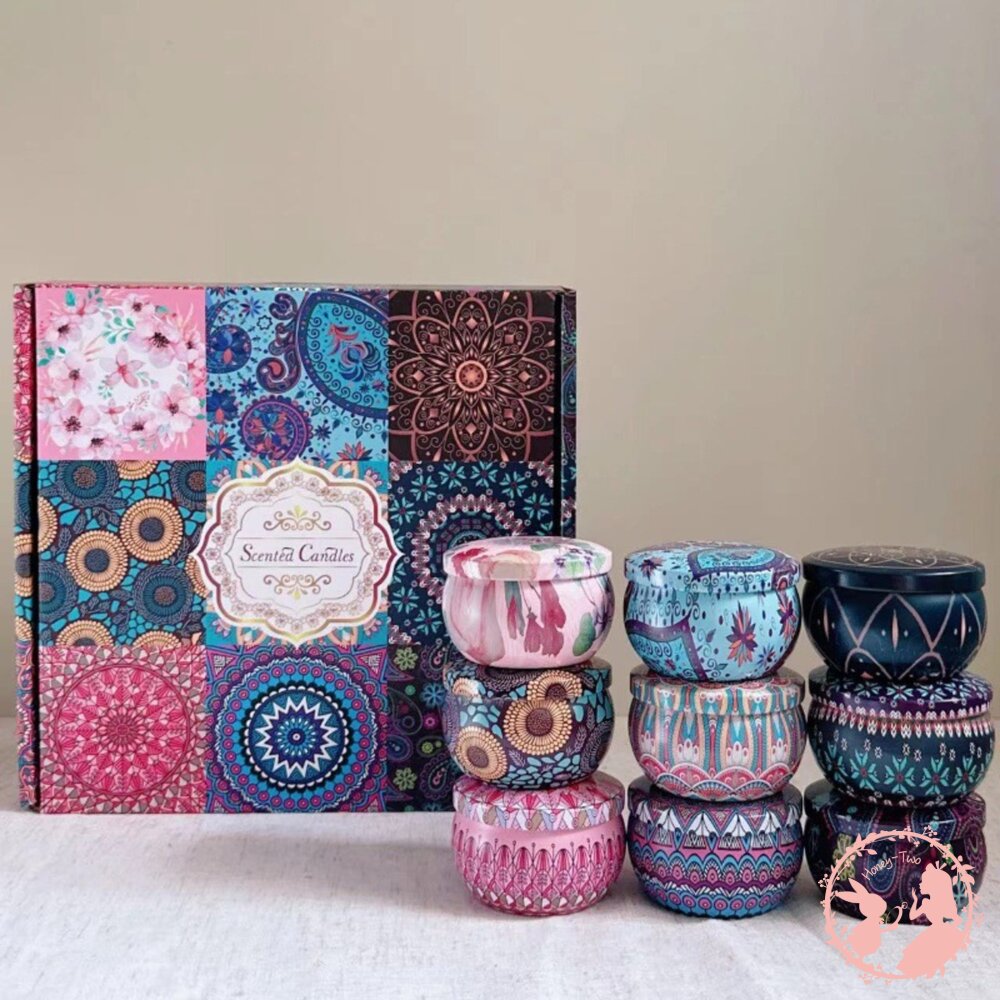 🔥現貨 小鐵盒香氛蠟燭 香氛蠟燭 乾燥花蠟燭 大豆蠟燭 香薰 芳香 靜心 冥想 調頻 情人 聖誕 禮物 天使-圖片-3