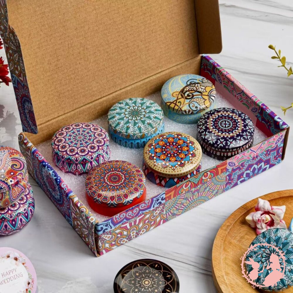 🔥現貨小鐵盒香氛蠟燭香氛蠟燭乾燥花蠟燭大豆蠟燭香薰芳香靜心冥想調頻情人聖誕禮物天使