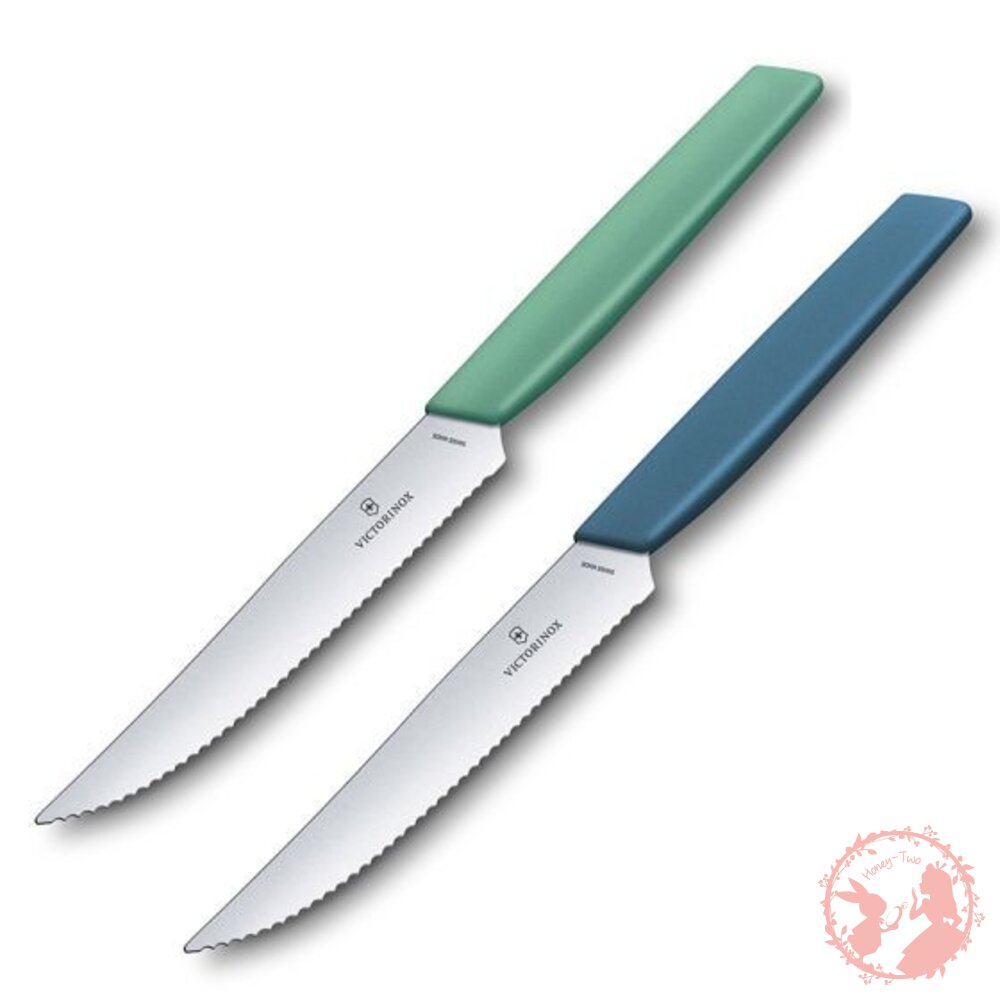 義大利 Victorinox維氏鋸齒狀牛排刀 黑色 水果刀 削皮刀 黑色 11cm 戶外 露營 野餐-圖片-2