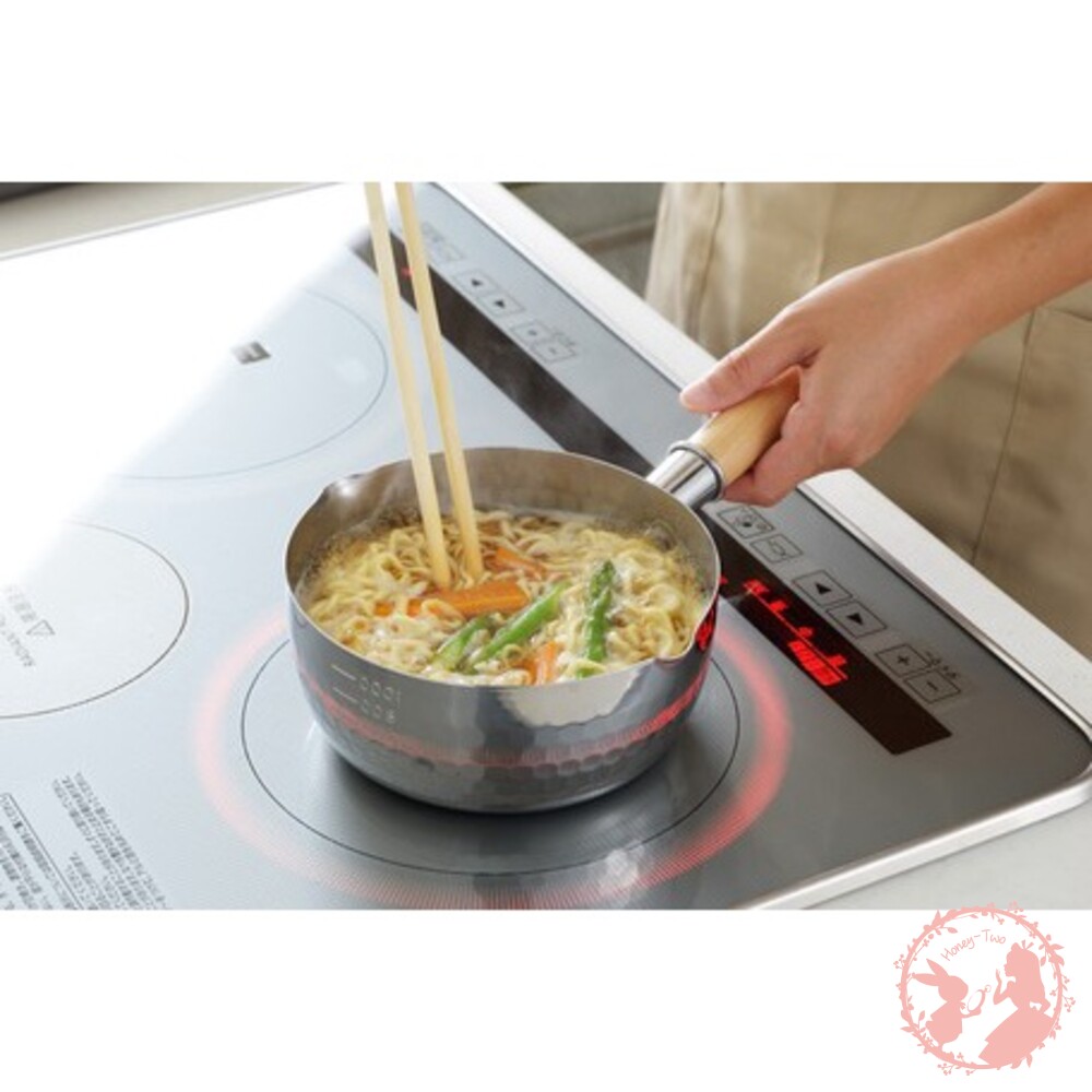 日本Yoshikawa 吉川金屬 不鏽鋼雪平鍋 槌打雪平鍋 IH對應 16CM/ 18CM /20CM /22CM-圖片-4