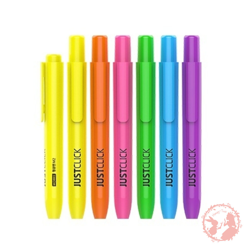 韓國製造 MORRIS 按壓式 免蓋也行!不怕乾螢光筆3入組/盒裝 重點筆 彩色筆 標記筆 記號筆 筆記筆標記-圖片-6