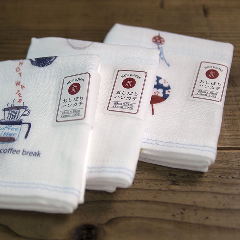 S1-000107-日本製 KONTEX 手繪風格 今治毛巾限量 輕柔 紗布巾 手帕/長巾/毛巾 超柔軟 二重紗 吸水性佳