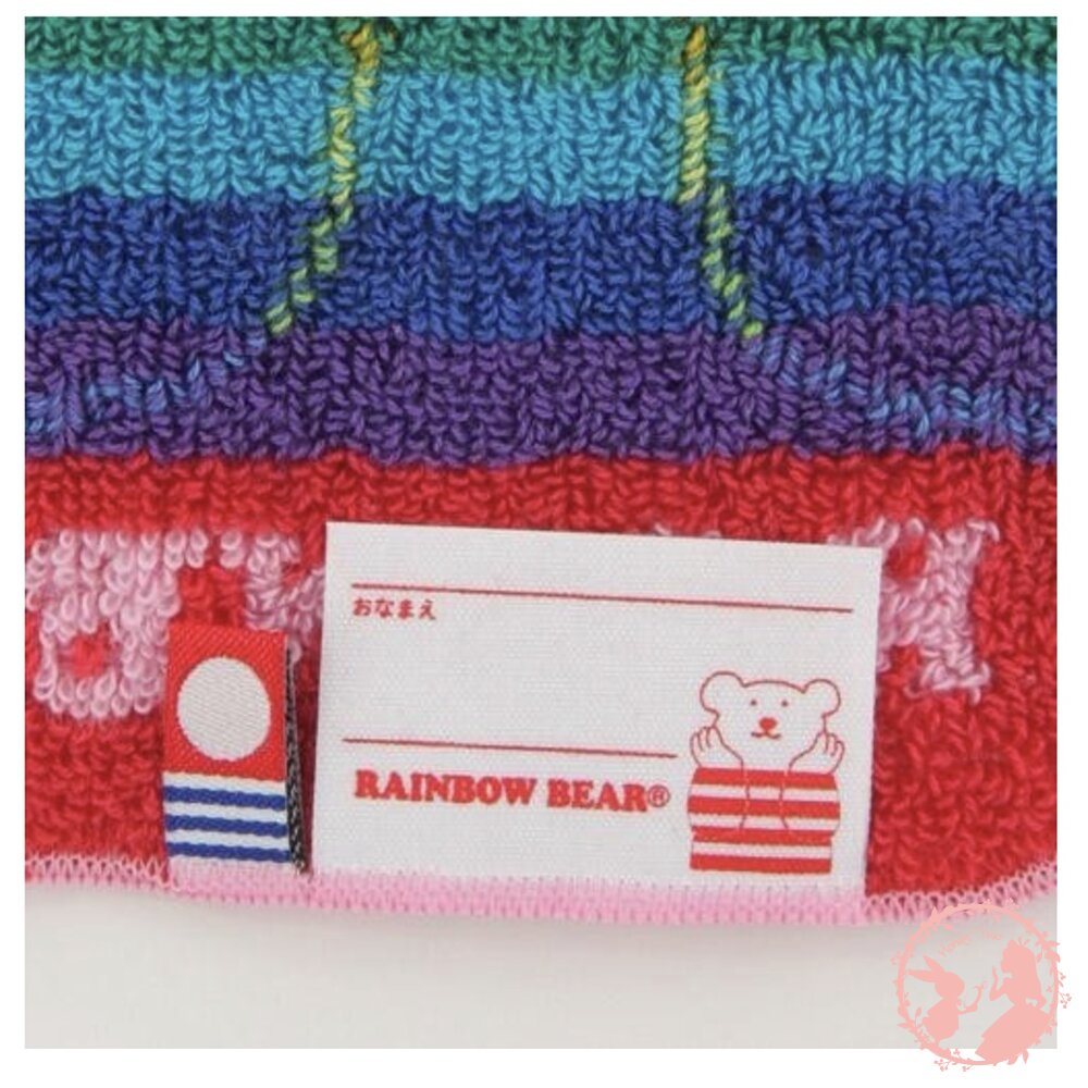 Rainbow Bear彩虹熊 日本製 100%純棉 小方巾-圖片-3