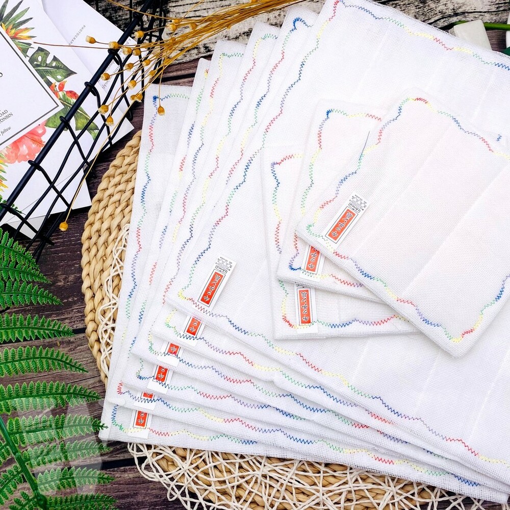 S1-000129-日本 CHENCO 16層木質纖維繡花洗碗布 台灣製 團購熱銷款 廚房必備 免洗劑洗碗布