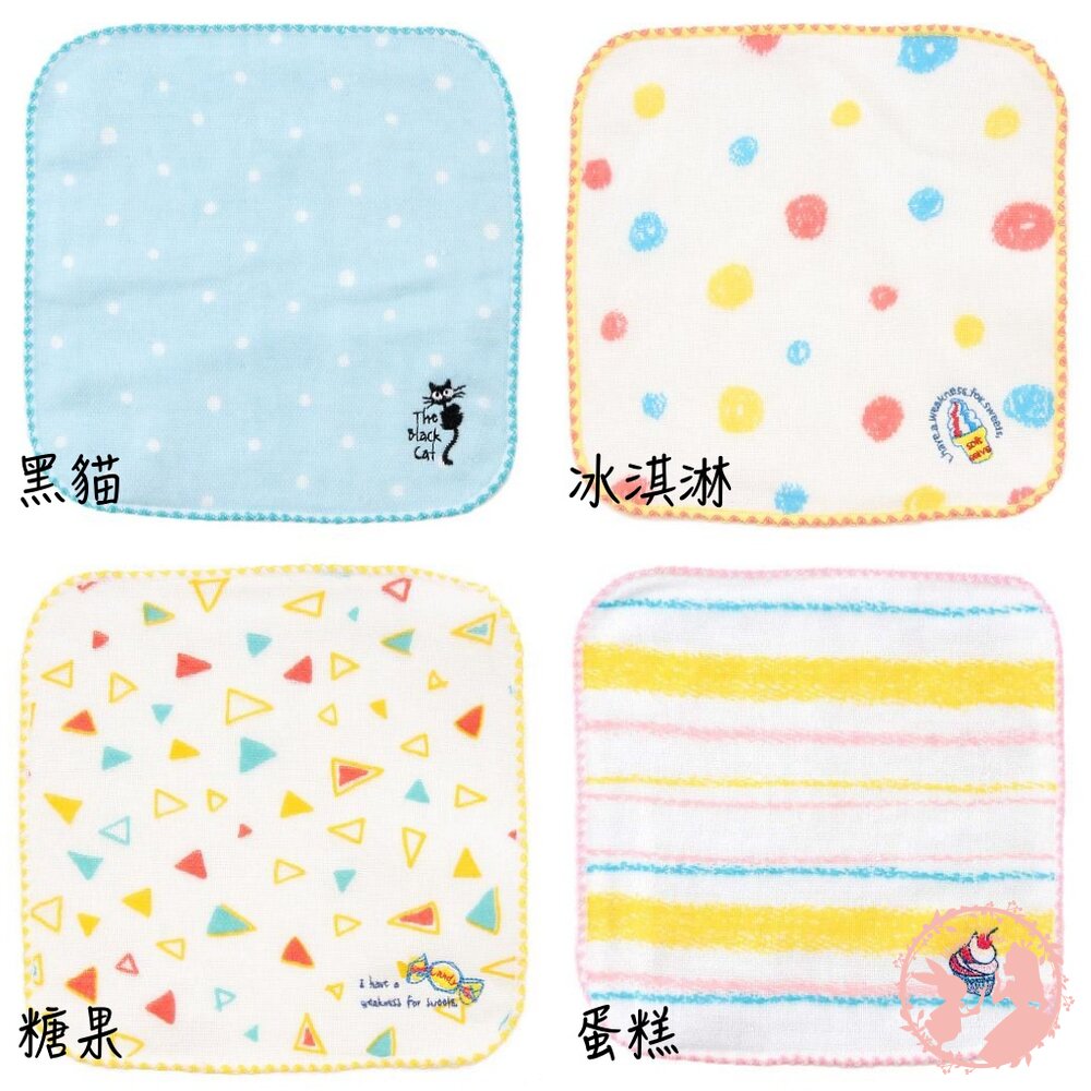 【現貨】日本製 今治 X Kontex 純棉 刺繡口水巾 小方巾 紗布毛巾 紗布巾 手帕 小毛巾 16cm-圖片-2