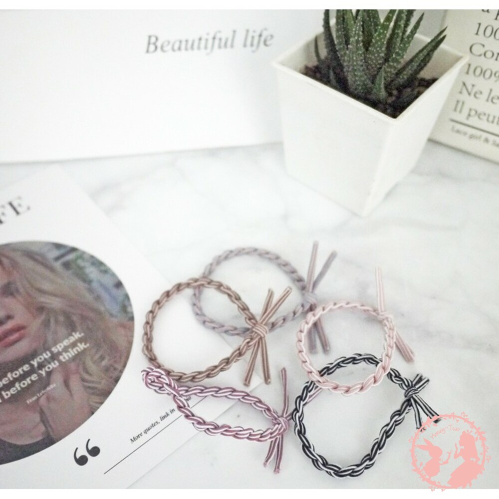 韓款簡約時尚混色彈力髮圈/單入/ 髮飾 髮繩 髮束 可愛髮飾 綁頭髮 韓版髮飾髮圈 橡皮圈 髮圈 韓式髮圈-圖片-2