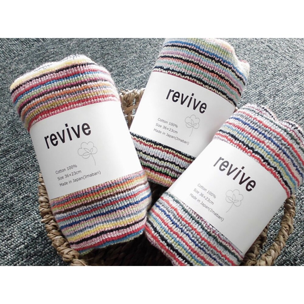 S1-808-358-日本製revive今治毛巾彩虹家事布/抹布/彩色 擦碗巾 抹巾/洗碗布