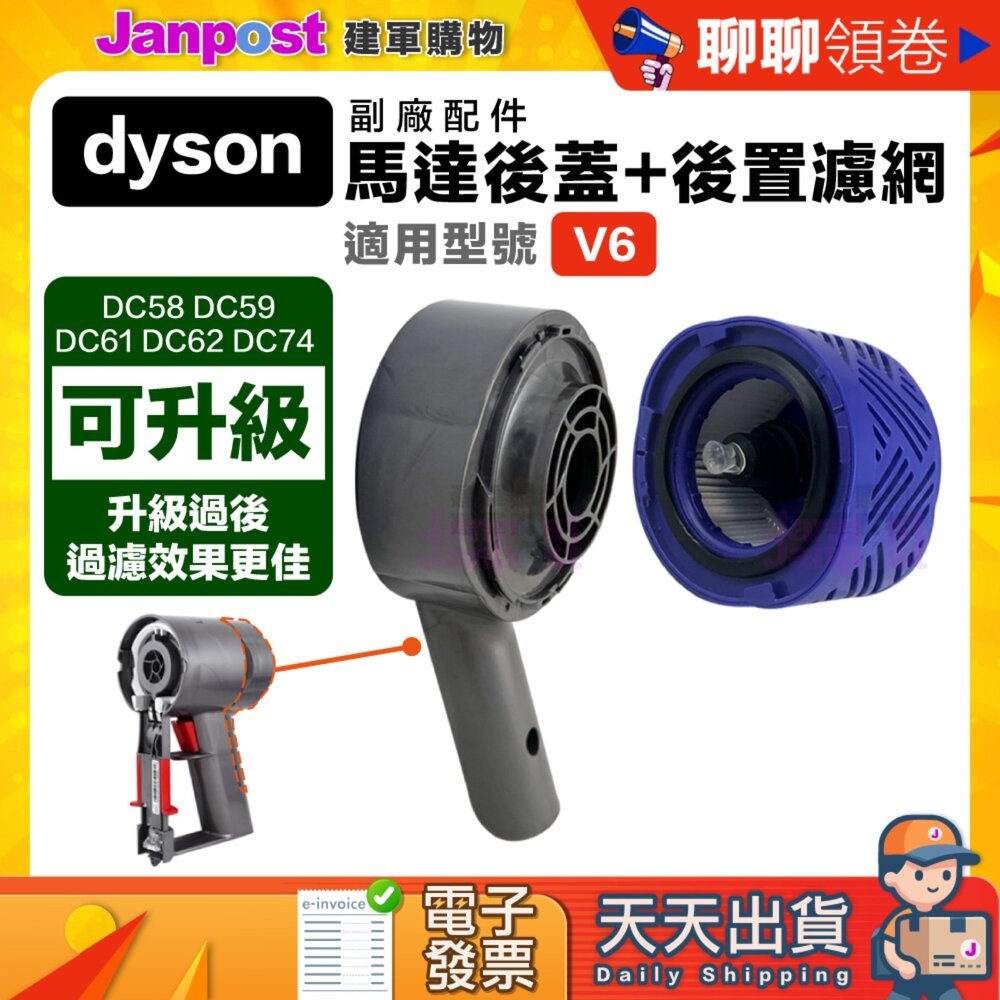 23726881049-10%蝦幣 Dyson V6 副廠 馬達後蓋 DC58 DC59 DC62 DC74 SV03 後蓋更換 後置濾網