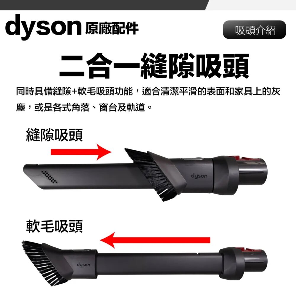 Dyson 原廠 二合一縫隙吸頭 適用V7 V8 V10 V11 V12 V15 SV18-圖片-1