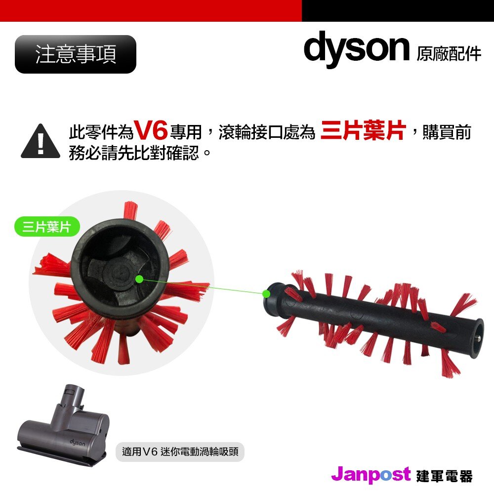 Dyson 原廠 V6 SV03 SV07 HH08 DC62 DC61 迷你電動渦輪吸頭滾刷-圖片-1