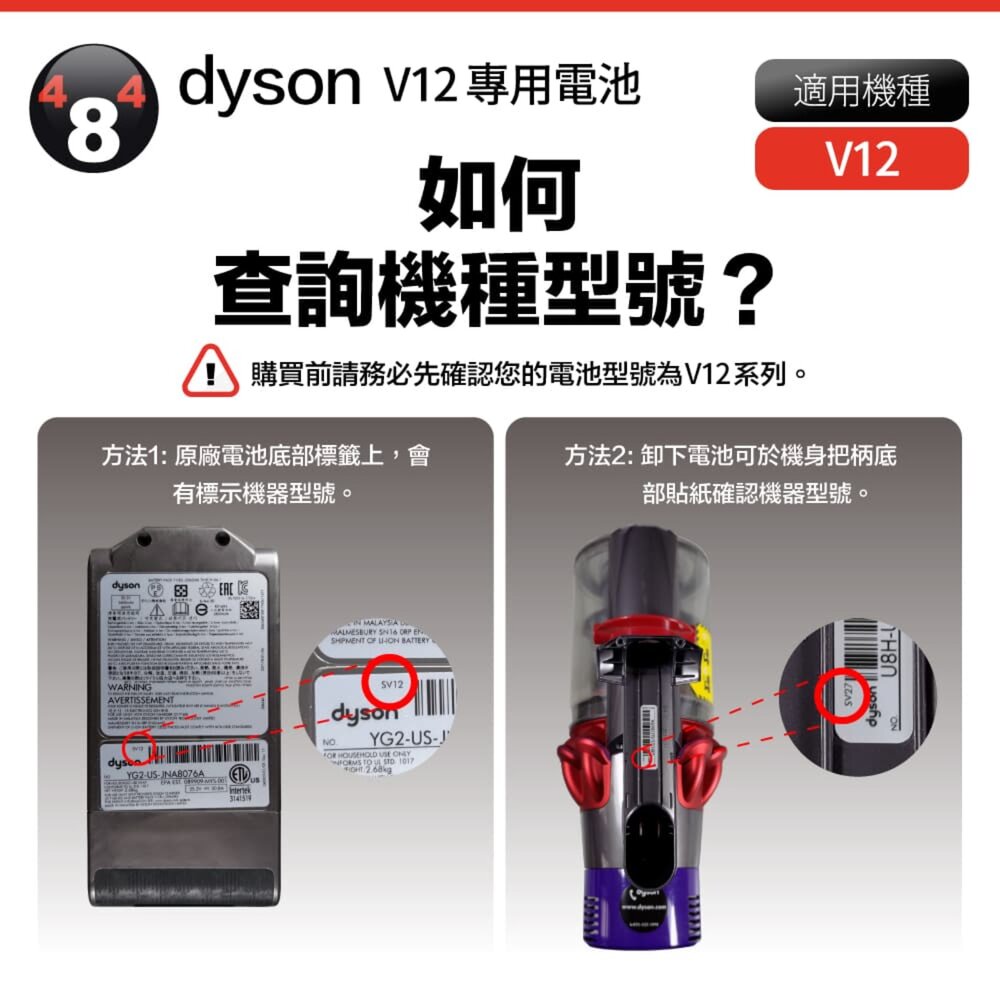 Dyson V12 3000mAh 台製副廠電池 高容量電池 BSMI認證 保固12個月-圖片-1