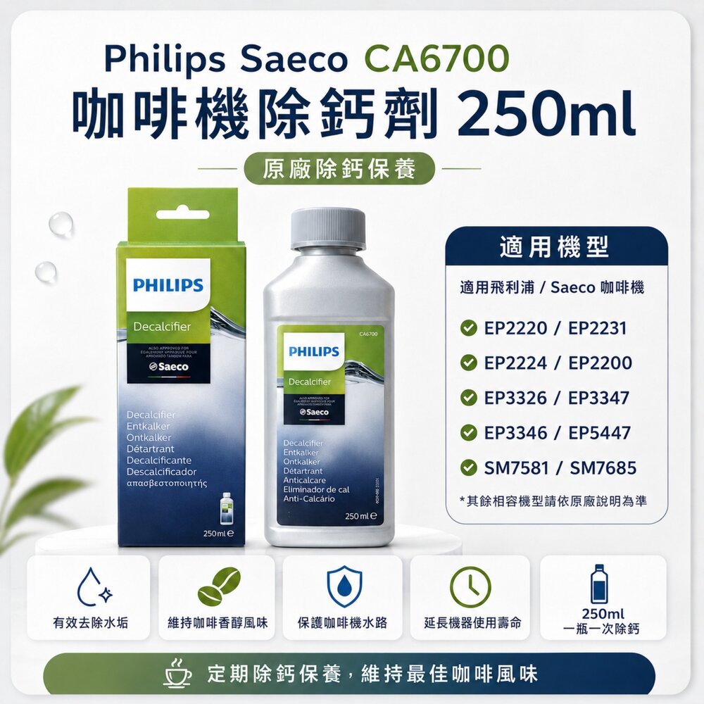Philips Saeco 原廠咖啡機清潔錠 咖啡油清潔錠 除鈣劑 除垢液 保養耗材-圖片-1