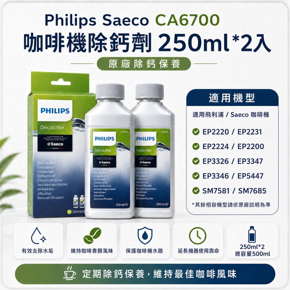Philips Saeco 原廠咖啡機清潔錠 咖啡油清潔錠 除鈣劑 除垢液 保養耗材-圖片-2