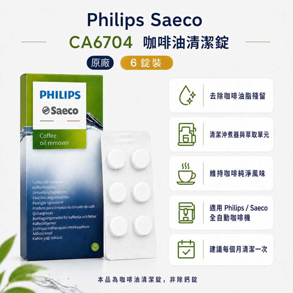 Philips Saeco 原廠咖啡機清潔錠 咖啡油清潔錠 除鈣劑 除垢液 保養耗材-圖片-3