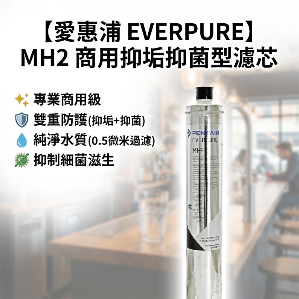 50803326591-Everpure 愛惠浦 美國原裝 MH2 濾芯 9000加侖 抑垢抑菌型濾芯 咖啡機 熱飲機