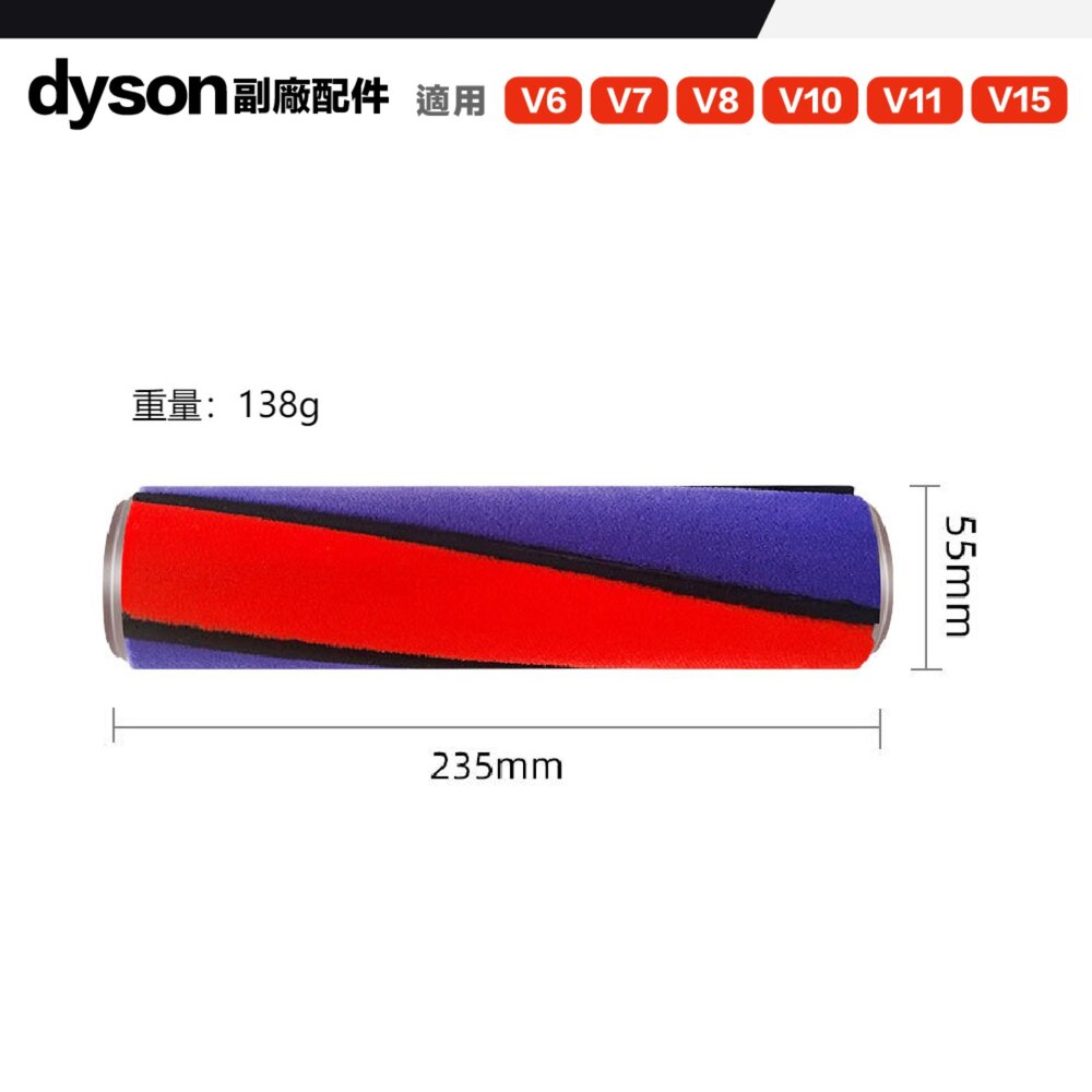 Dyson 戴森 副廠 配件 V6~V15 SV18 V12 軟絨滾筒 滾刷-圖片-2