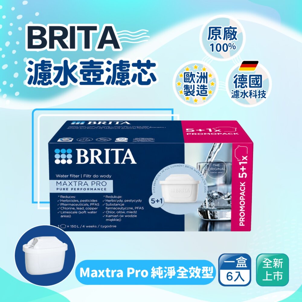 DMCI24-A900K4ED7-【BRITA】MAXTRA Pro Pure Performance 純淨全效型濾芯 (5+1裝) 6入-歐洲製(原裝平