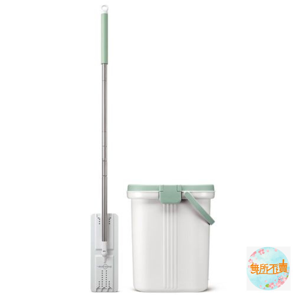 3M 百利免手洗平板拖把刮水桶 HFB001 (1桶1桿1布)-圖片-3
