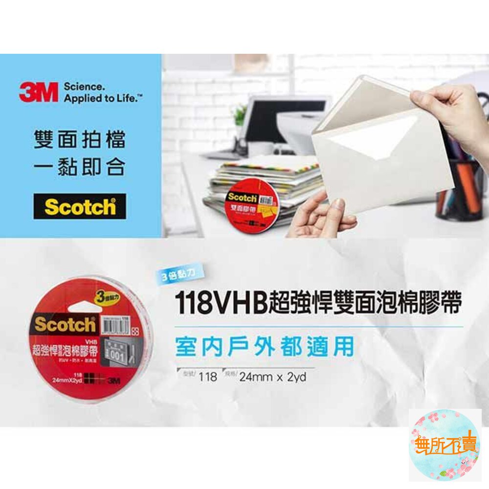 《裸裝特惠賣場》3M 118 Scotch 超強悍雙面泡棉膠帶 :12MM/ 18MM/ 24MM-圖片-4