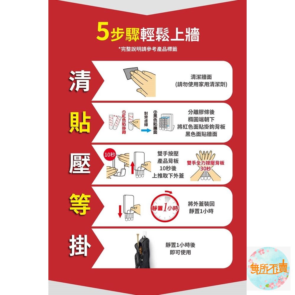3M 無痕高承重掛勾:大型 17011/中型17010-圖片-10