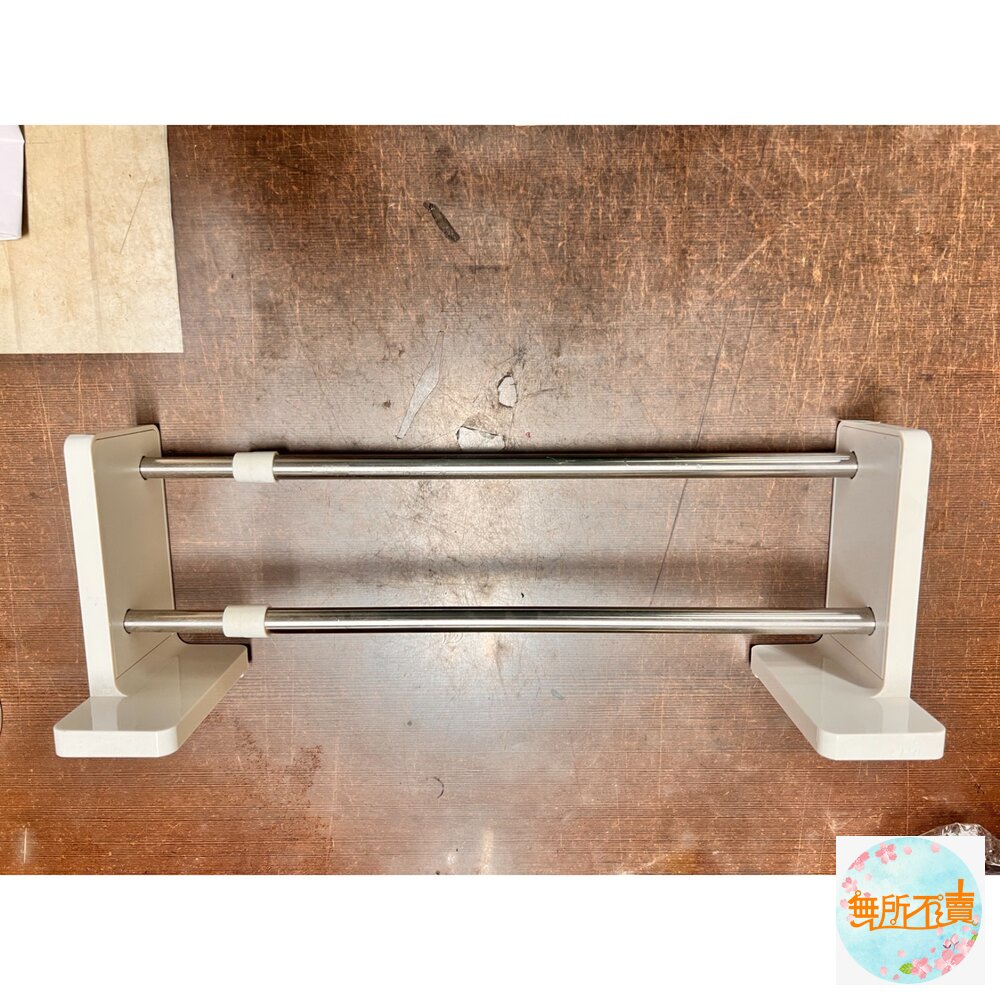 【展示品特惠賣場】3M 極淨防水 雙層伸縮毛巾架 17722(沒有膠條,需自行加購)-圖片-1