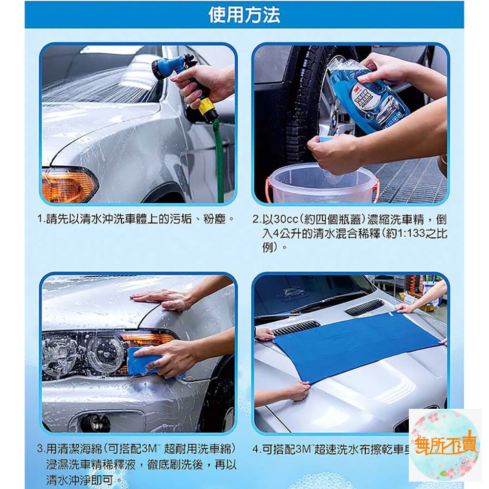 3M 汽車超級濃縮洗車精1.2L 38012-圖片-4