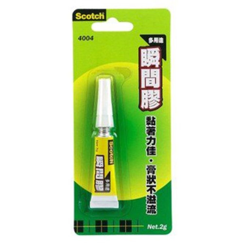 3M-4004-3M Scotch瞬間膠：膏狀4004/液狀2g 4004L/液狀0.5g 4004L-4/液狀2g 4004L-12