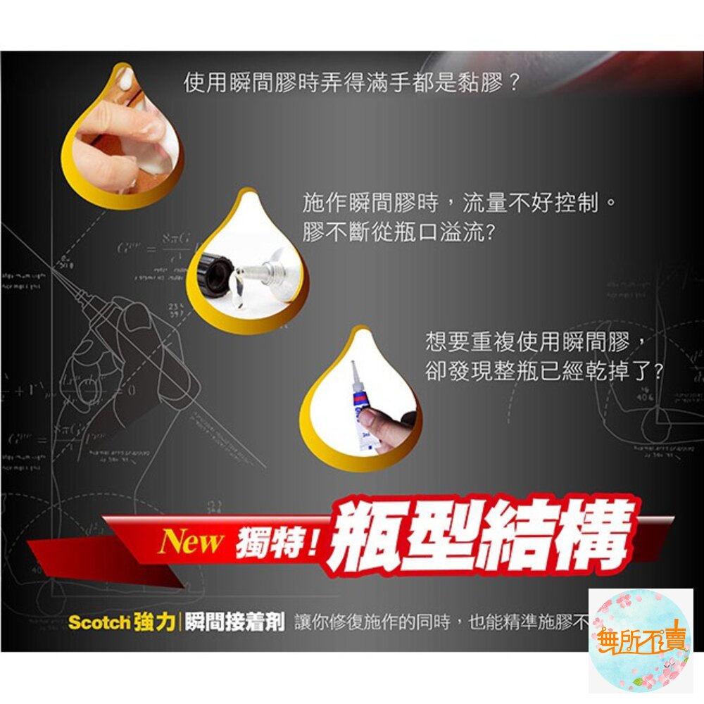 《出清品特惠賣場》3M Scotch 強力瞬間接著劑:液體型7054/凝膠型7055/耐衝擊型7056-圖片-7