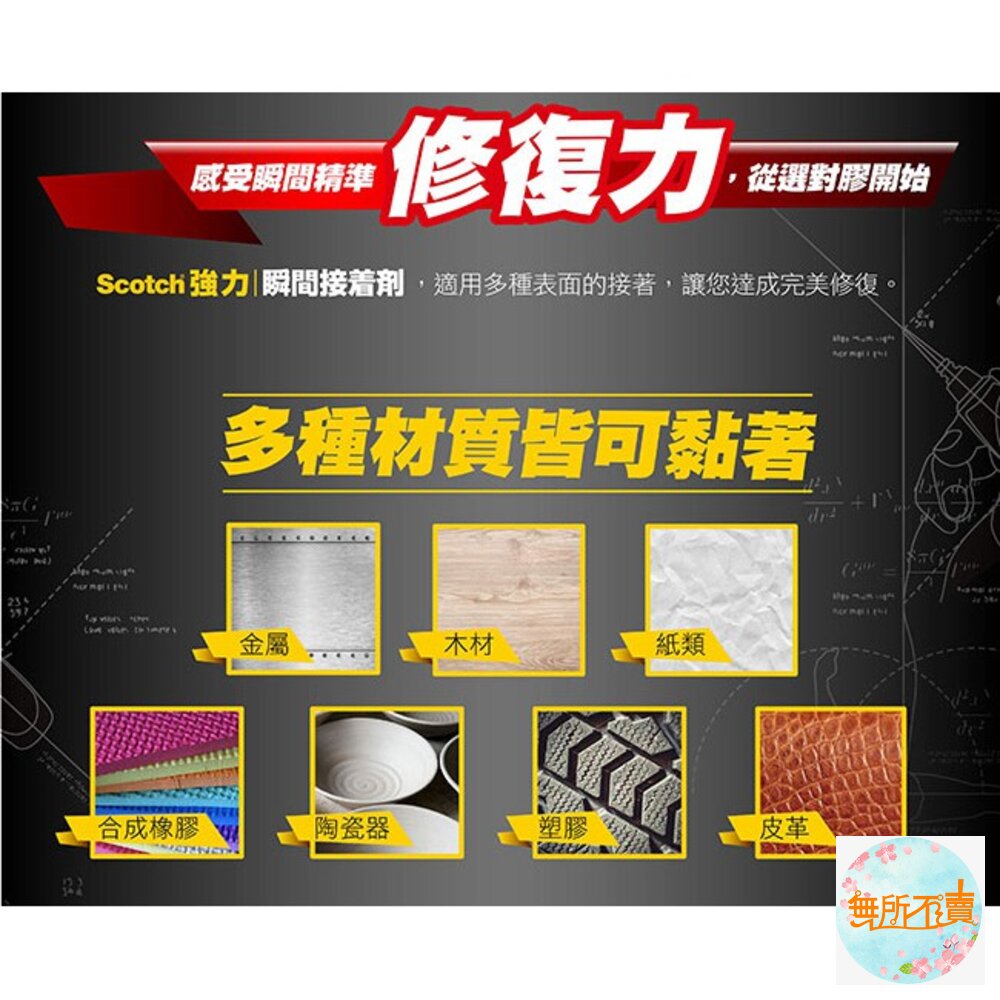 3M Scotch 強力瞬間接著劑:液體型7054/凝膠型7055/耐衝擊型7056-圖片-8