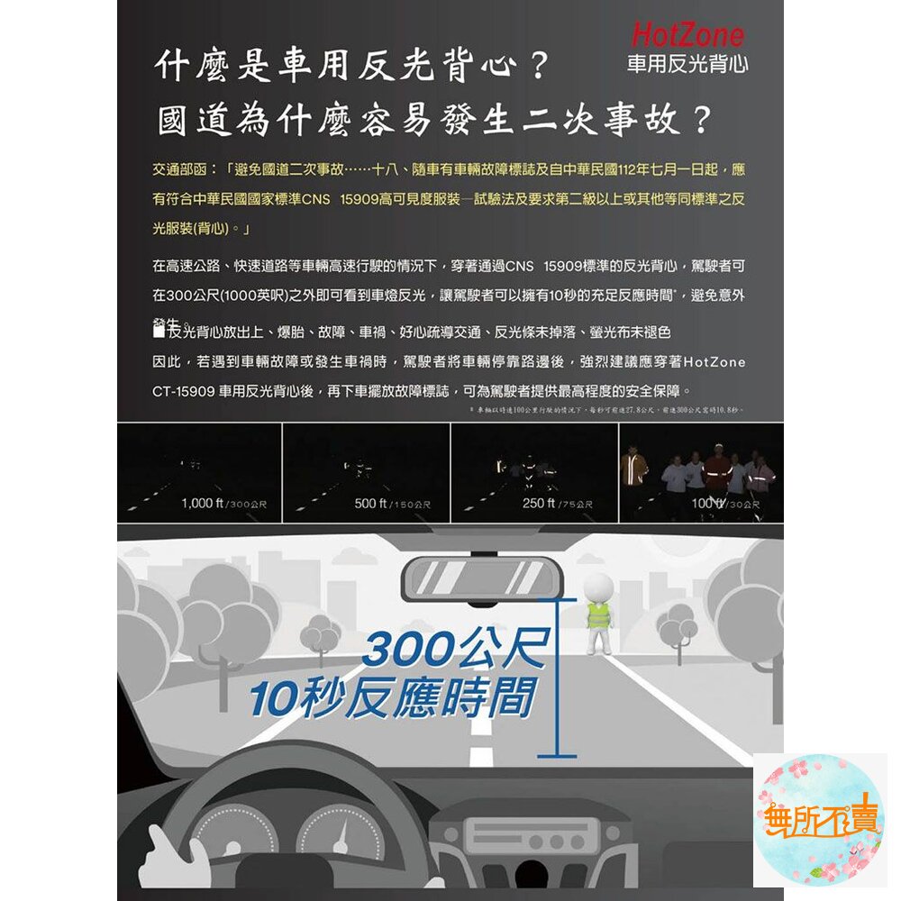 HotZone x 3M Scotchlite 車用反光背心 通過CNS15909認證 (黃/橘) 熱銷一空!!-圖片-5