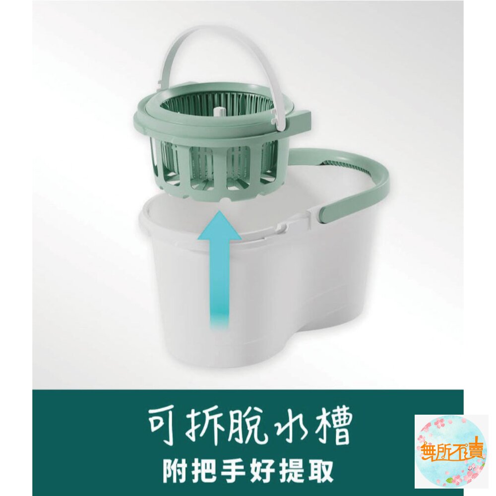 3M 百利NT7雙渦輪旋轉拖把組(1桿1桶1擦布)★布盤適用好神拖-圖片-6