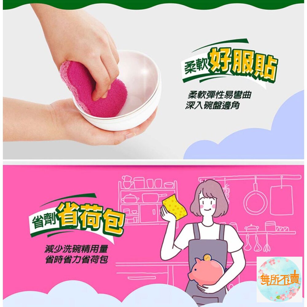 3M 百利 多用途細緻海綿菜瓜布2入裝-圖片-4