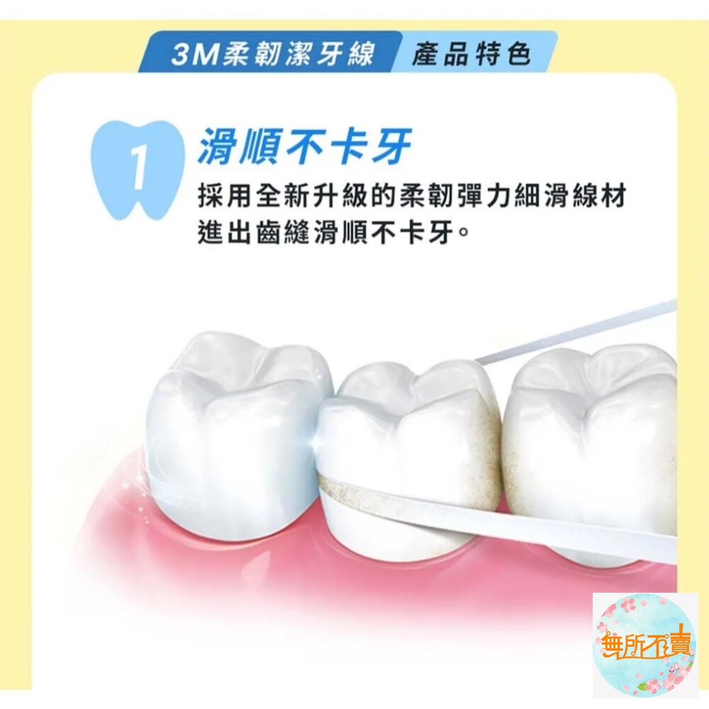 3M 馬卡龍造型柔韌潔牙線:1盒+2補充包/補充3入 顏色随機-圖片-3
