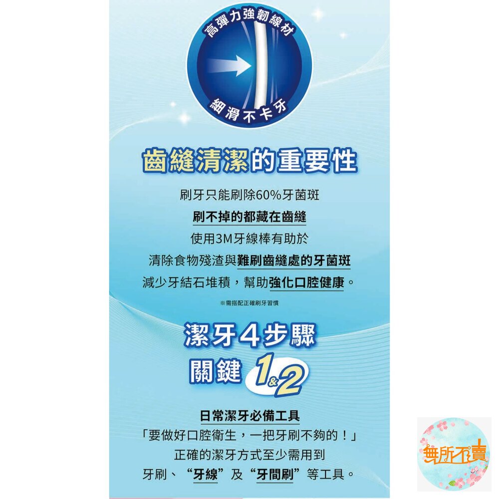 3M 新款細滑牙線棒-盒裝 180支入-圖片-4