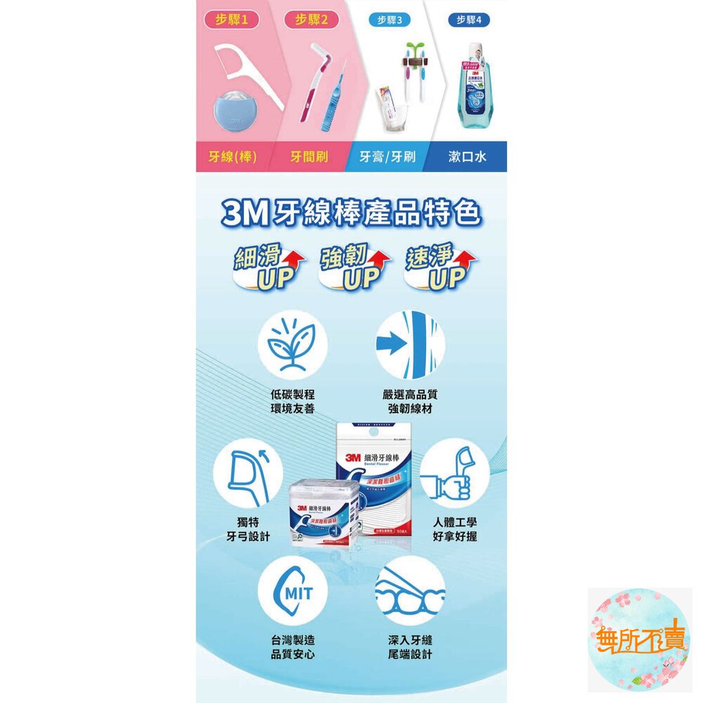 3M 新款細滑牙線棒-盒裝 180支入-圖片-5