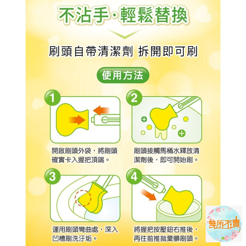 《裸裝特惠賣場》3M百利(舊款)香氛型替換式馬桶刷組:1柄2刷頭/補充包5刷頭 (香檸/薰衣草/清潔劑款)-圖片-10