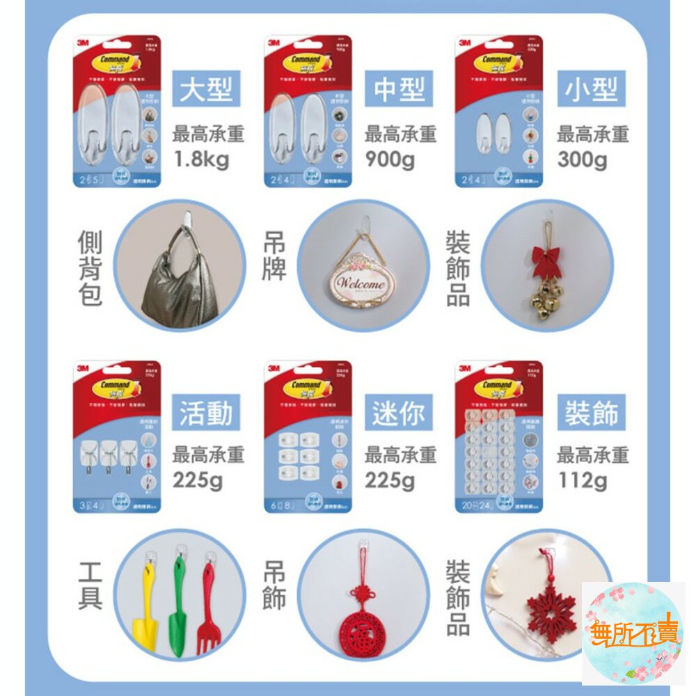 3M無痕透明掛鉤系列:迷你6入 37006/裝飾掛鉤20入 37026-圖片-3