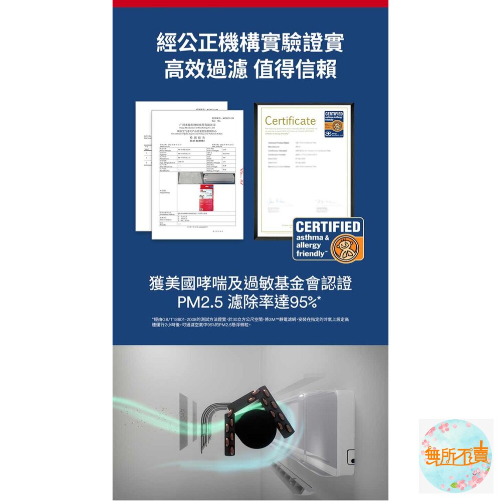 3M 濾敏原專用型靜電空氣濾網/冷氣濾網-9808-SRTC(輕巧捲筒裝-1入組-適用空調/清淨機/除濕機)-圖片-5