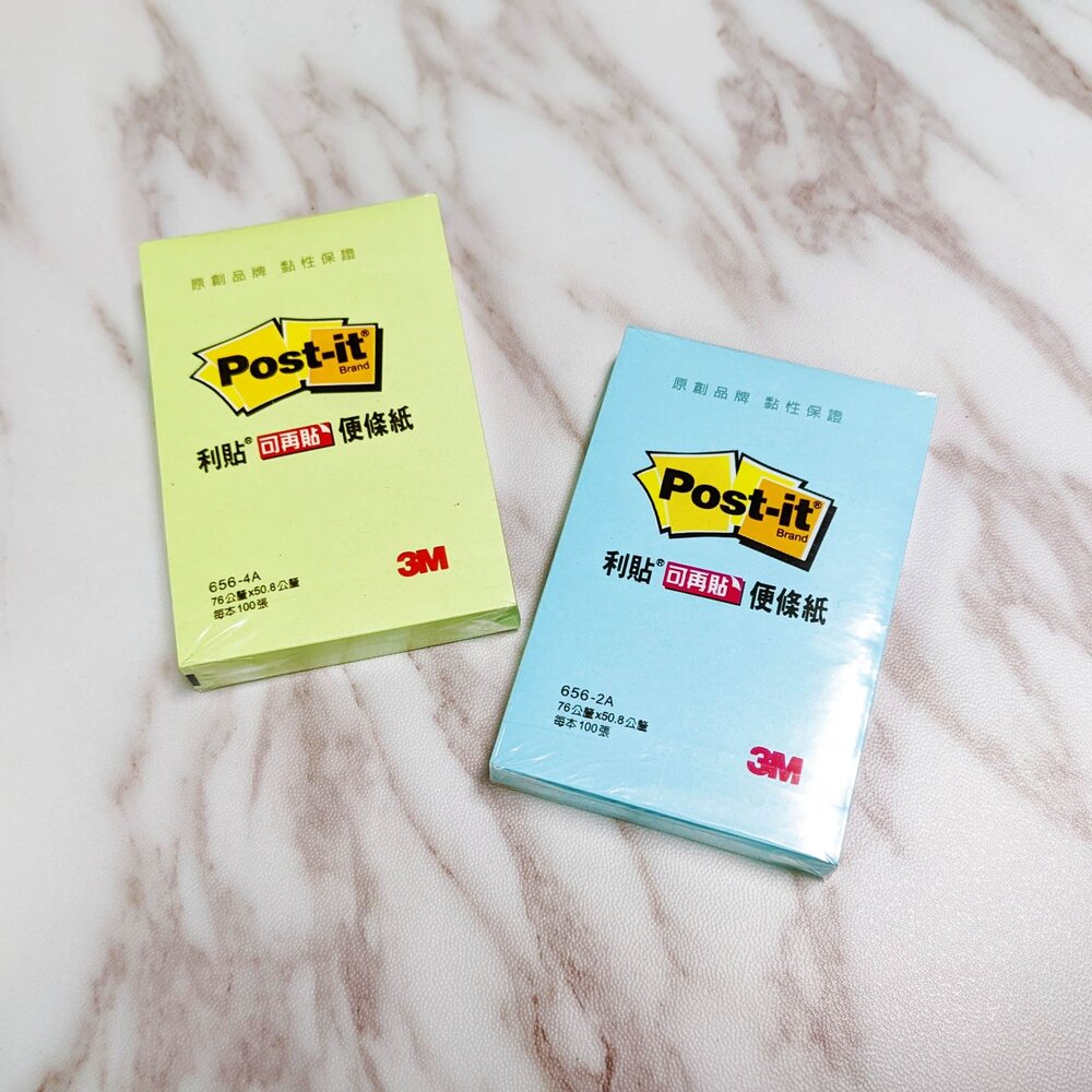 3M_1703052-3M 可再貼便條紙 76 x 50.8mm (100張/本) 656-4A