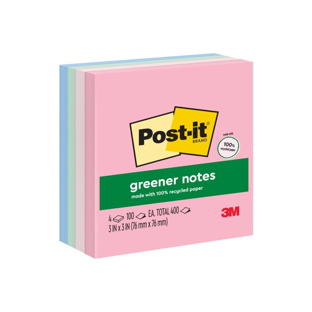 3M_1703065-3M 654-4RP-SS 可再貼便條紙紙磚/便利貼 (100張/4本/包)