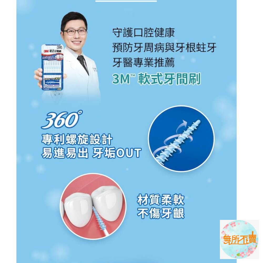 3M軟式牙間刷:藍色60入/薄荷50入-圖片-4