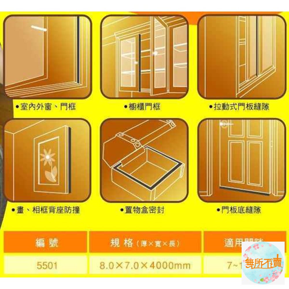 《出清品特惠賣場》3M 氣密隔音防撞棉毛刷型5501-圖片-2