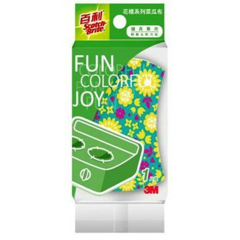 3M_7216T-3M 百利 7216T 花樣海綿菜瓜布 爐具專用 (1片入)