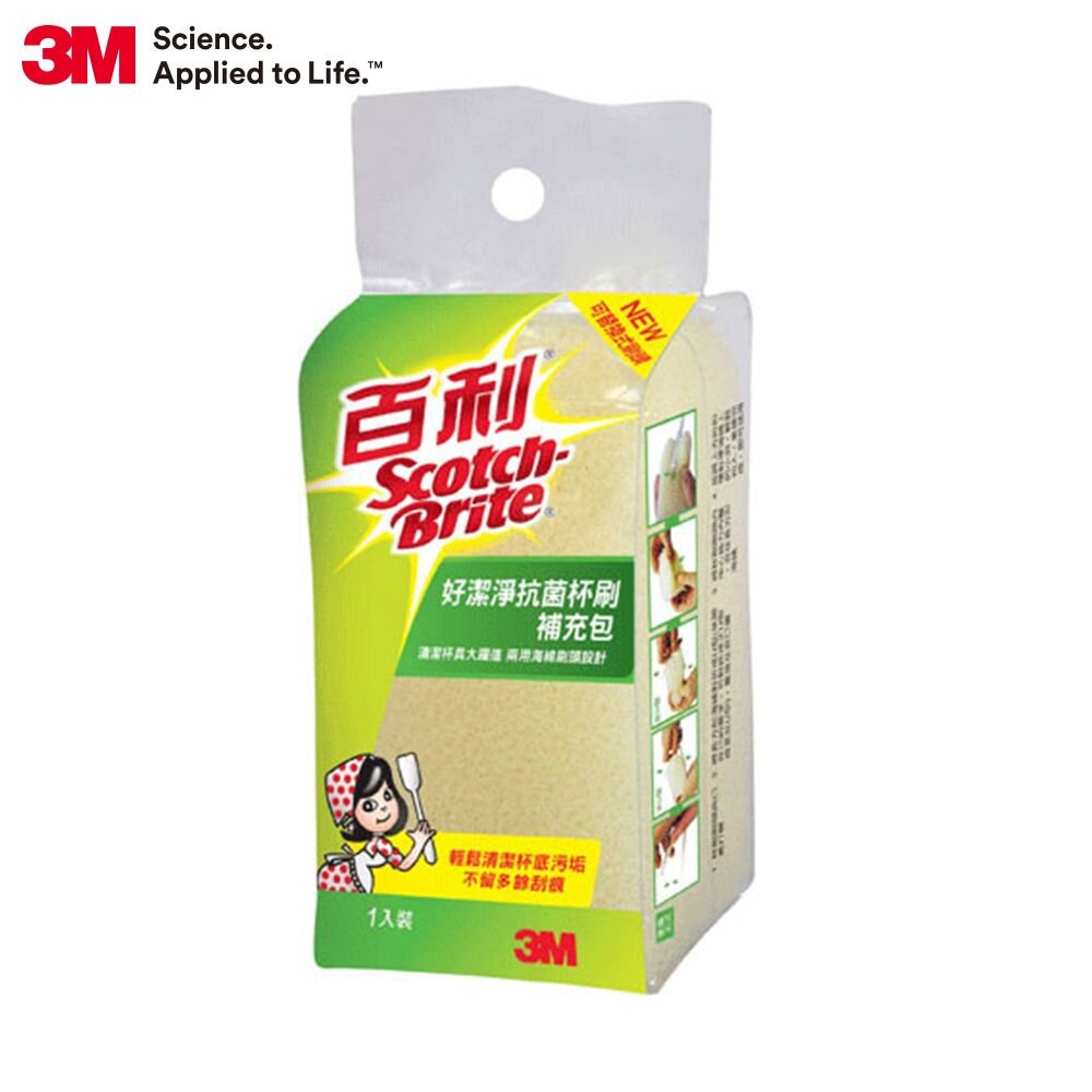 3M_8889-3M 好潔淨抗菌杯刷補充包