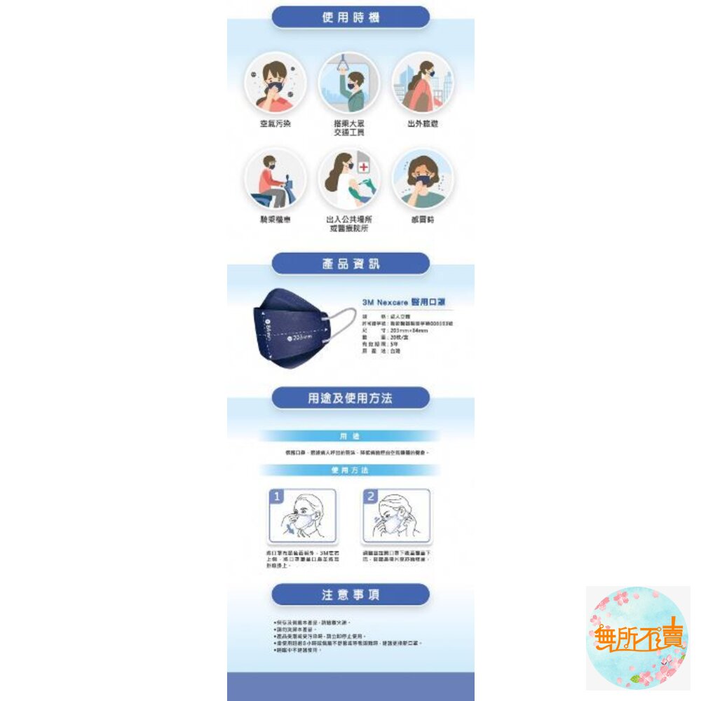 3M 大人用立體口罩美型口罩醫用口罩20入(藏藍/伯爵棕)-圖片-6