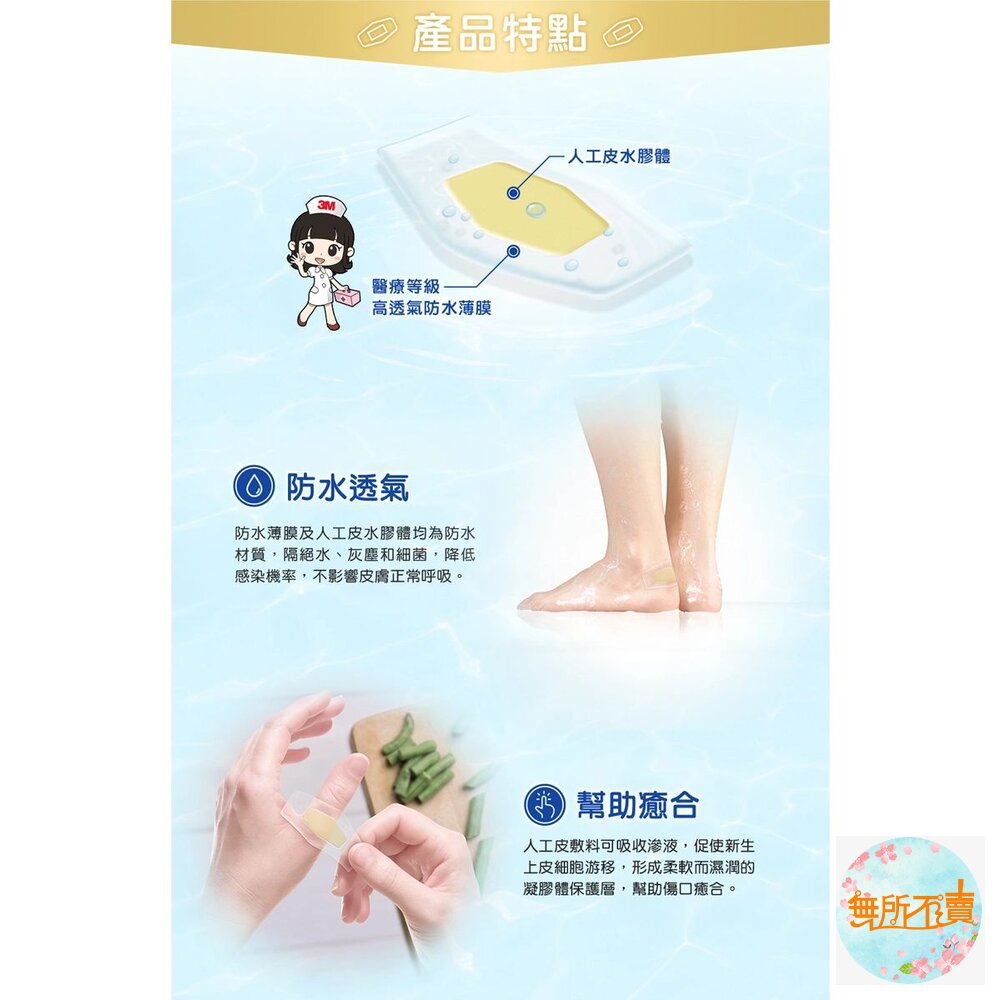 3M 人工皮防水透氣繃-圖片-5